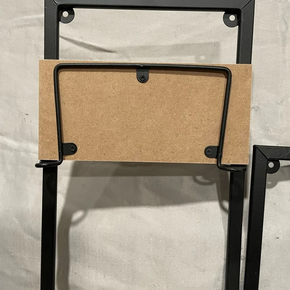 NWT Trueliving 2 Piece Black and White Wall Shelf Set